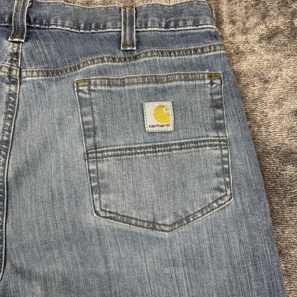 Carhartt BD2808M Mens Relaxed Fit Blue Denim Work Pants 36 x 30